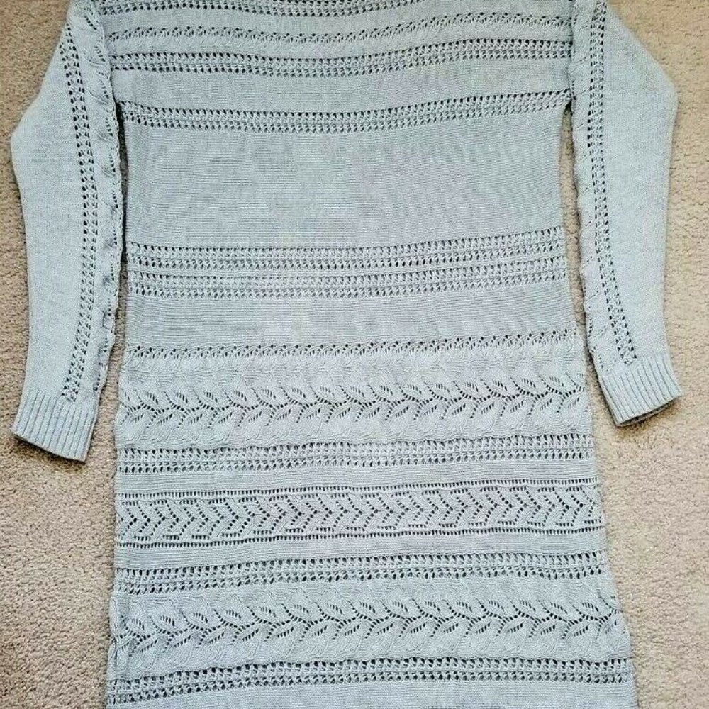 Sundance catalog Lovely Days Tunic Sweater Dress Gray Sz Small - Picture 2 of 8